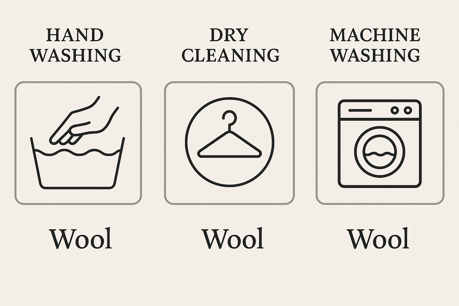 A comparison shot showing a hand wash basin, a dry cleaning tag, and a washing machine dial